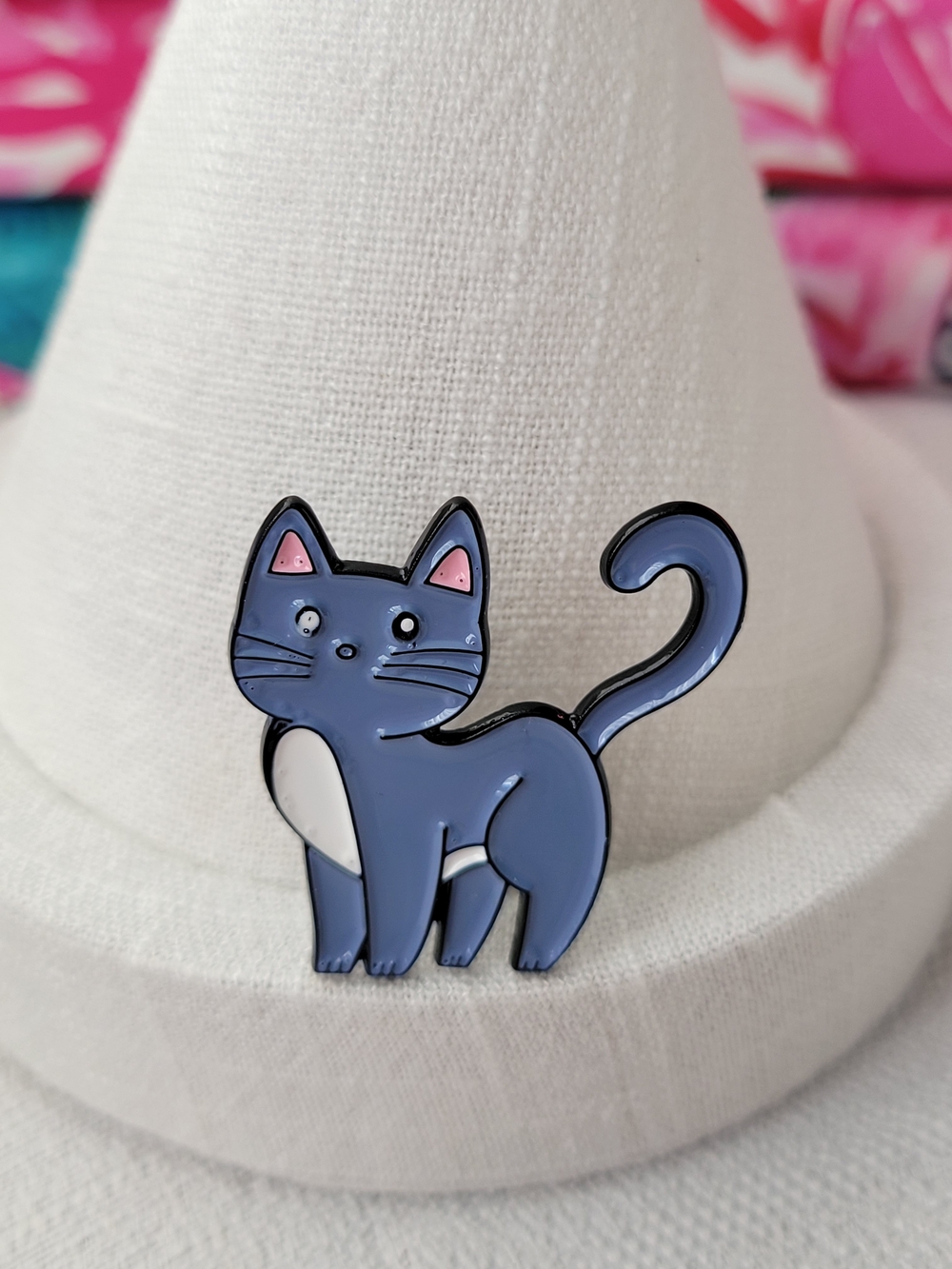 Blue Cat Enamel Pin